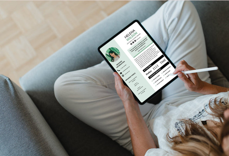 Ladystrategist Helena Speaker One-Sheet Canva Template instagram canva templates social media templates etsy free canva templates