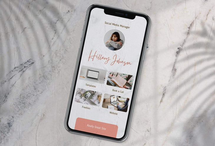 Ladystrategist Hillary Instagram Link in Bio Canva Landing Page Website instagram canva templates social media templates etsy free canva templates