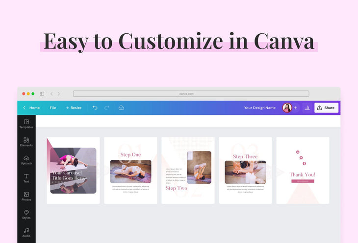 Ladystrategist Honey Carousel Instagram Engagement Booster Canva Template instagram canva templates social media templates etsy free canva templates