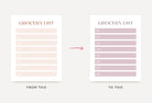 Ladystrategist Isabelline Grocery List Printable and Editable Canva Template instagram canva templates social media templates etsy free canva templates