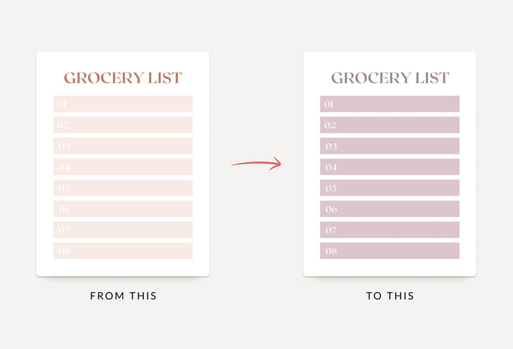 Ladystrategist Isabelline Grocery List Printable and Editable Canva Template instagram canva templates social media templates etsy free canva templates