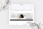 Ladystrategist Jennifer Email Signature Template Editable Canva Template Rose Gold instagram canva templates social media templates etsy free canva templates