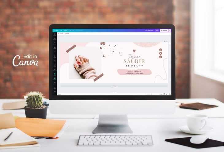 Ladystrategist Jessica Facebook Cover Canva Template instagram canva templates social media templates etsy free canva templates