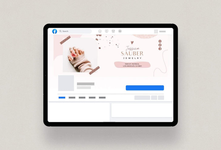 Ladystrategist Jessica Facebook Cover Canva Template instagram canva templates social media templates etsy free canva templates