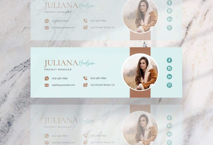 Ladystrategist Juliana Email Signature Template Editable Canva Template Rose Gold instagram canva templates social media templates etsy free canva templates