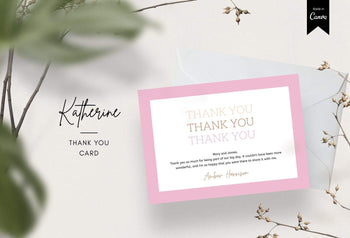 Ladystrategist Katherine Printable Thank You Card Packaging Insert Note Canva Template instagram canva templates social media templates etsy free canva templates