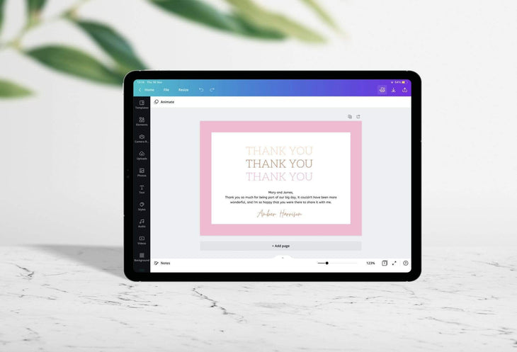 Ladystrategist Katherine Printable Thank You Card Packaging Insert Note Canva Template instagram canva templates social media templates etsy free canva templates