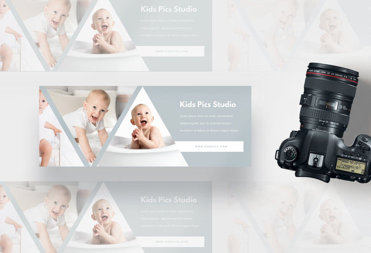 Ladystrategist Kids Pics Studio Facebook Cover for Photographers Editable Canva Template instagram canva templates social media templates etsy free canva templates