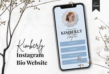 Ladystrategist Kimberly Instagram Link in Bio Canva Landing Page Website instagram canva templates social media templates etsy free canva templates