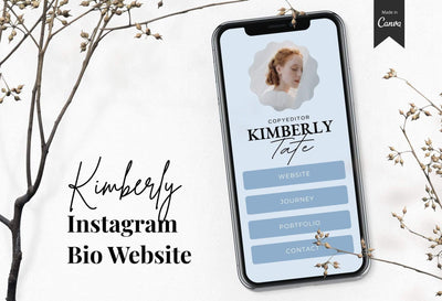 Ladystrategist Kimberly Instagram Link in Bio Canva Landing Page Website instagram canva templates social media templates etsy free canva templates