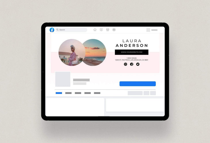 Ladystrategist Laura Facebook Cover Canva Template instagram canva templates social media templates etsy free canva templates