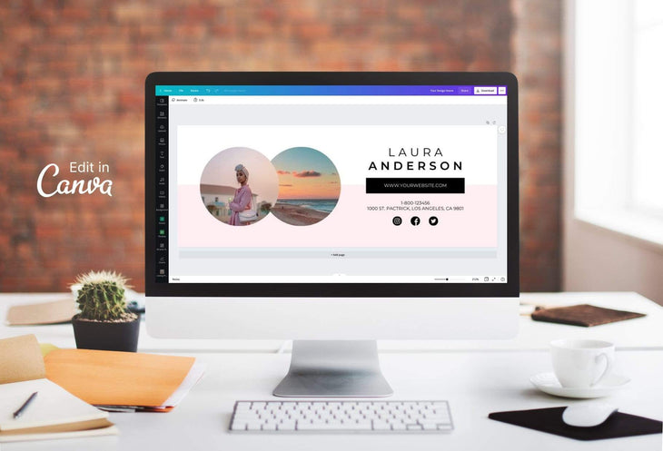 Ladystrategist Laura Facebook Cover Canva Template instagram canva templates social media templates etsy free canva templates