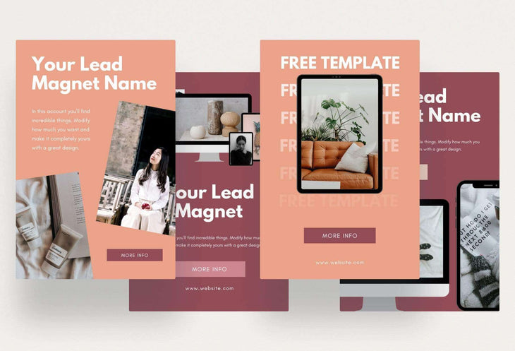 Ladystrategist Lead Magnets Promotion Pinterest Template instagram canva templates social media templates etsy free canva templates