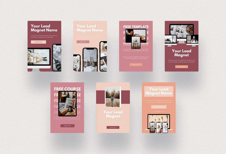 Ladystrategist Lead Magnets Promotion Pinterest Template instagram canva templates social media templates etsy free canva templates