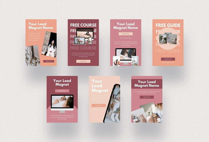 Ladystrategist Lead Magnets Promotion Pinterest Template instagram canva templates social media templates etsy free canva templates