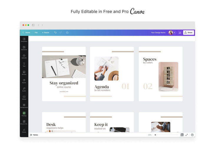 Ladystrategist Leah Educational 6-Page Carousel Canva Template instagram canva templates social media templates etsy free canva templates
