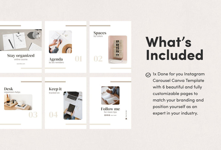 Ladystrategist Leah Educational 6-Page Carousel Canva Template instagram canva templates social media templates etsy free canva templates