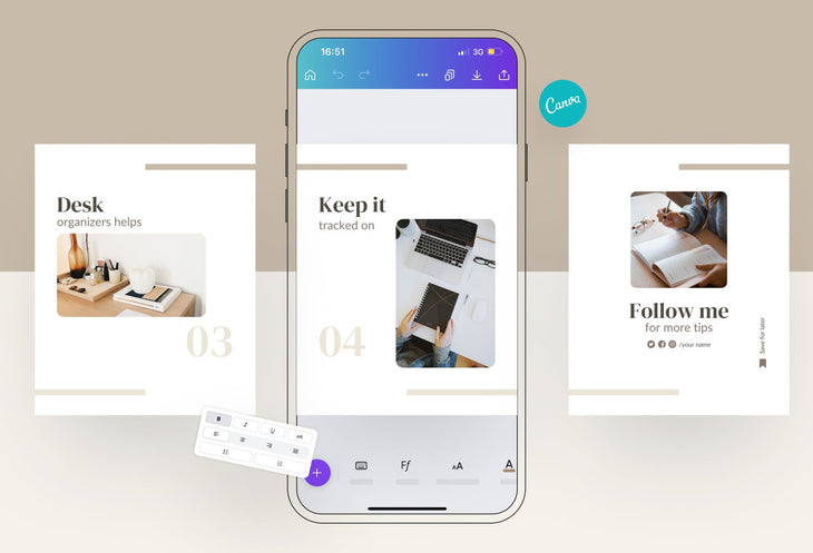 Ladystrategist Leah Educational 6-Page Carousel Canva Template instagram canva templates social media templates etsy free canva templates