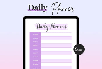Ladystrategist Lenurple Daily Planner Printable and Editable Canva Template instagram canva templates social media templates etsy free canva templates