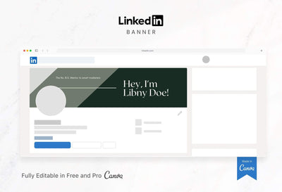 Ladystrategist Libny Linked In Banner Canva Template instagram canva templates social media templates etsy free canva templates