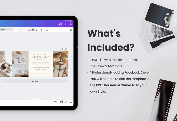 Ladystrategist Lifetouch Facebook Cover for Photographers - Editable Canva Template instagram canva templates social media templates etsy free canva templates