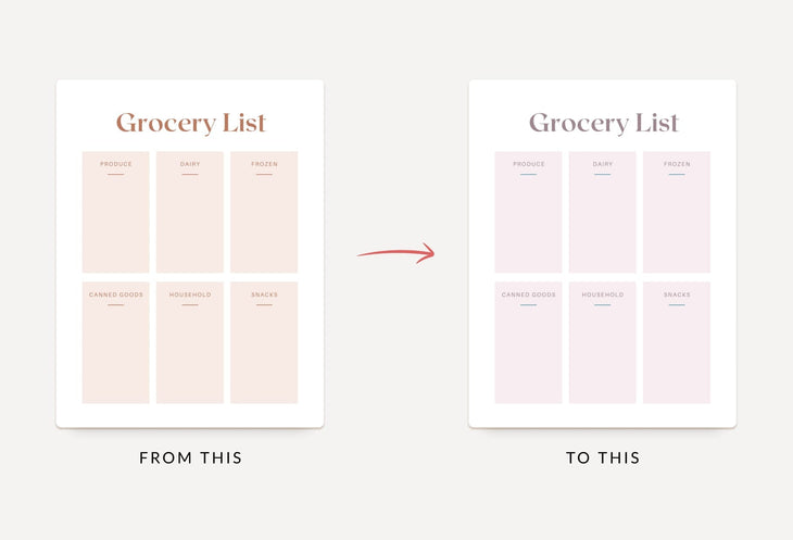 Ladystrategist Linen Grocery List Printable and Editable Canva Template instagram canva templates social media templates etsy free canva templates