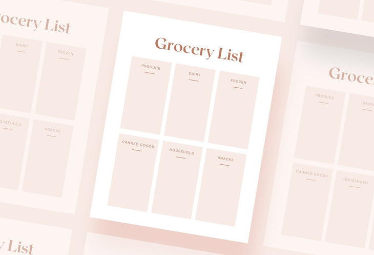 Ladystrategist Linen Grocery List Printable and Editable Canva Template instagram canva templates social media templates etsy free canva templates