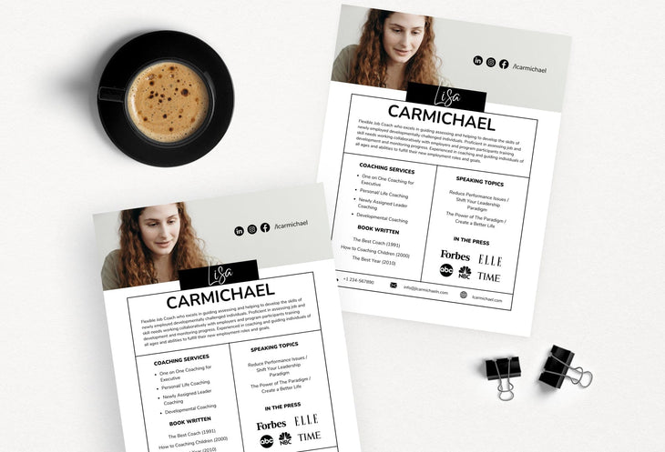 Ladystrategist Lisa Speaker One-Sheet Canva Template instagram canva templates social media templates etsy free canva templates