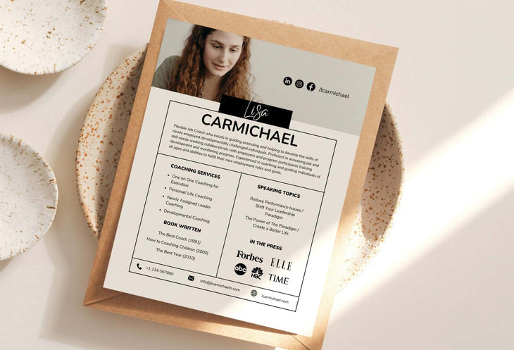 Ladystrategist Lisa Speaker One-Sheet Canva Template instagram canva templates social media templates etsy free canva templates