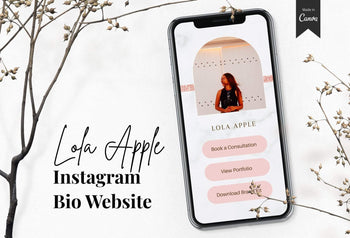 Ladystrategist Lola Instagram Link in Bio Canva Landing Page Website instagram canva templates social media templates etsy free canva templates