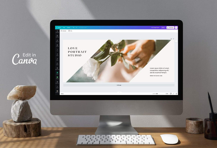 Ladystrategist Love Facebook Cover for Photographers - Editable Canva Template instagram canva templates social media templates etsy free canva templates