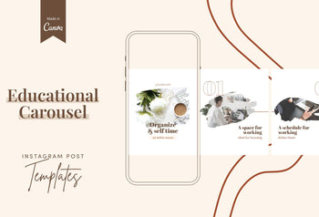 Ladystrategist Lucy Educational 6-Page Carousel Canva Template instagram canva templates social media templates etsy free canva templates