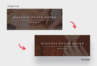 Ladystrategist Magenta Photo Upper Facebook Cover for Photographers Editable Canva Template instagram canva templates social media templates etsy free canva templates