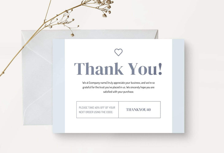 Ladystrategist Marcela Printable Thank You Card Packaging Insert Note Canva Template instagram canva templates social media templates etsy free canva templates