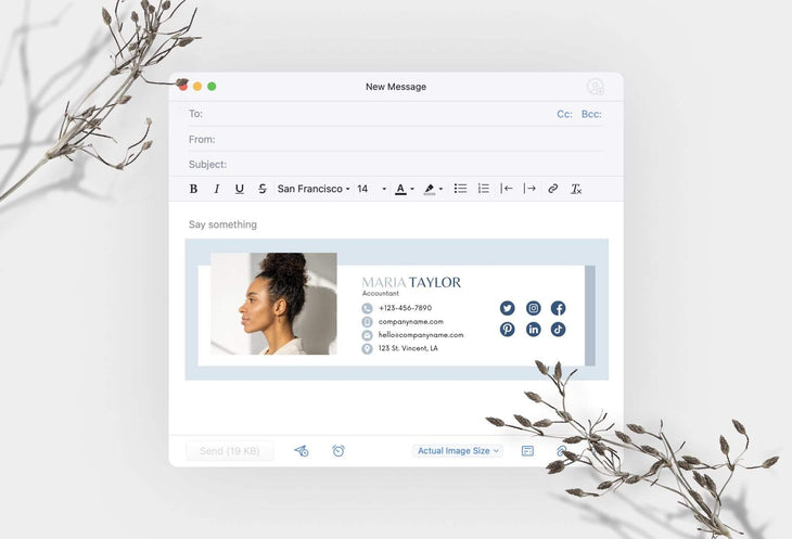 Ladystrategist Maria Email Signature Template Editable Canva Template Rose Gold instagram canva templates social media templates etsy free canva templates