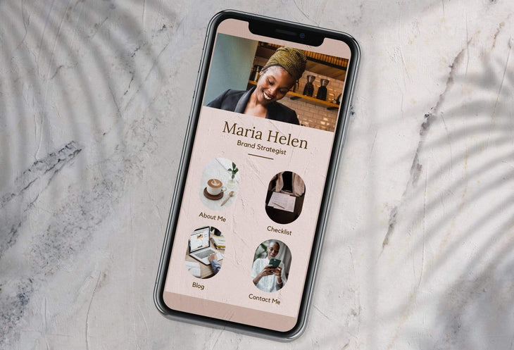 Ladystrategist Maria Instagram Link in Bio Canva Landing Page Website instagram canva templates social media templates etsy free canva templates