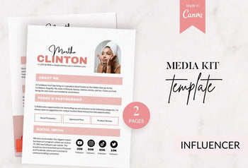 Ladystrategist Martha Clinton Media Kit Canva Template for Influencers instagram canva templates social media templates etsy free canva templates