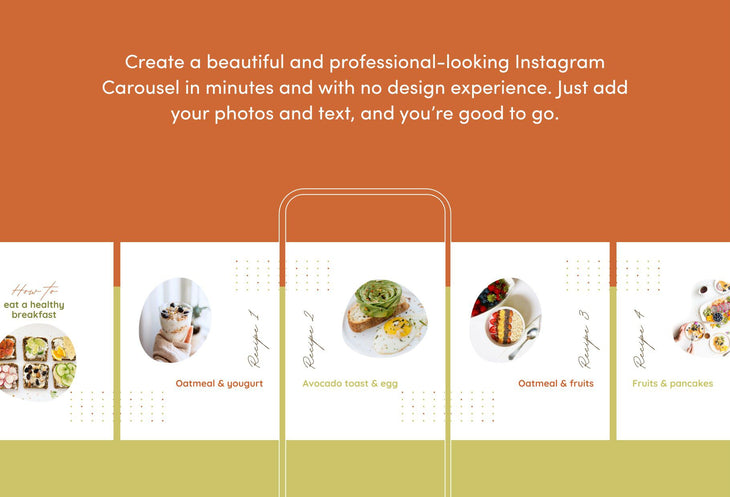 Ladystrategist Mary Food and Nutrition 6-Page Carousel Canva Template instagram canva templates social media templates etsy free canva templates