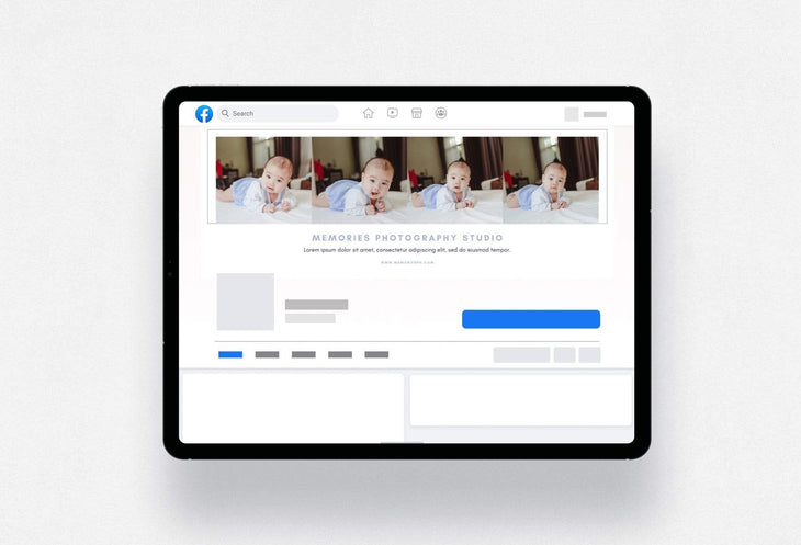 Ladystrategist Memories Facebook Cover for Photographers - Editable Canva Template instagram canva templates social media templates etsy free canva templates