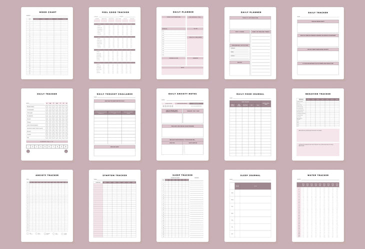 Ladystrategist Mental Health Planner Canva Template instagram canva templates social media templates etsy free canva templates