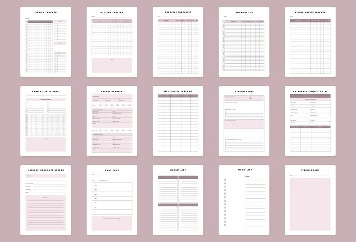 Ladystrategist Mental Health Planner Canva Template instagram canva templates social media templates etsy free canva templates