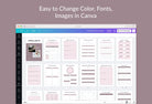 Ladystrategist Mental Health Planner Canva Template instagram canva templates social media templates etsy free canva templates