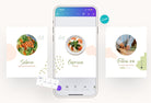 Ladystrategist Mila Food and Nutrition 6-Page Carousel Canva Template instagram canva templates social media templates etsy free canva templates