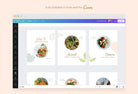 Ladystrategist Mila Food and Nutrition 6-Page Carousel Canva Template instagram canva templates social media templates etsy free canva templates