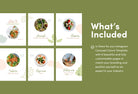 Ladystrategist Mila Food and Nutrition 6-Page Carousel Canva Template instagram canva templates social media templates etsy free canva templates