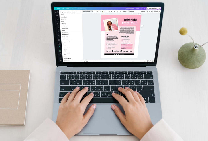 Ladystrategist Miranda Speaker One-Sheet Canva Template instagram canva templates social media templates etsy free canva templates