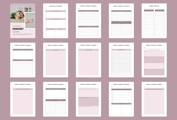 Ladystrategist Money Mindset Journal Canva Template instagram canva templates social media templates etsy free canva templates
