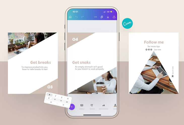 Ladystrategist Natalie Educational 6-Page Carousel Canva Template instagram canva templates social media templates etsy free canva templates