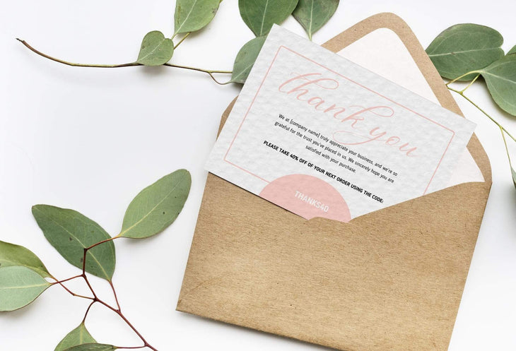 Ladystrategist Natalie Printable Thank You Card Packaging Insert Note Canva Template instagram canva templates social media templates etsy free canva templates