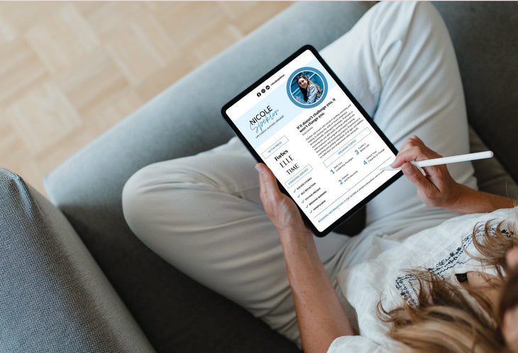 Ladystrategist Nicole Speaker One-Sheet Canva Template instagram canva templates social media templates etsy free canva templates